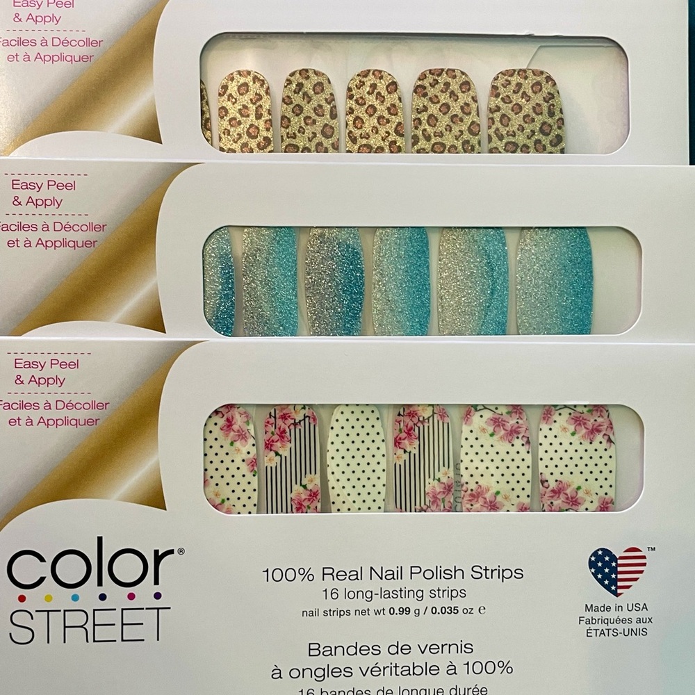 Color Street retired bundle - new - Safari Chic, Sakura Festival, French Riviera